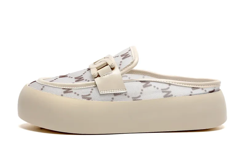 FAIRWHALE Closed Toe Slippers Women's Beige
