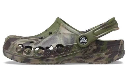 Crocs Baya Marble Fashion Outdoor Unisex Military Green Sandals