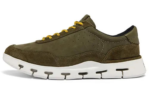 Clarks Natural X Collection Leather Men's Casual Shoes Men's Dark Olive Green