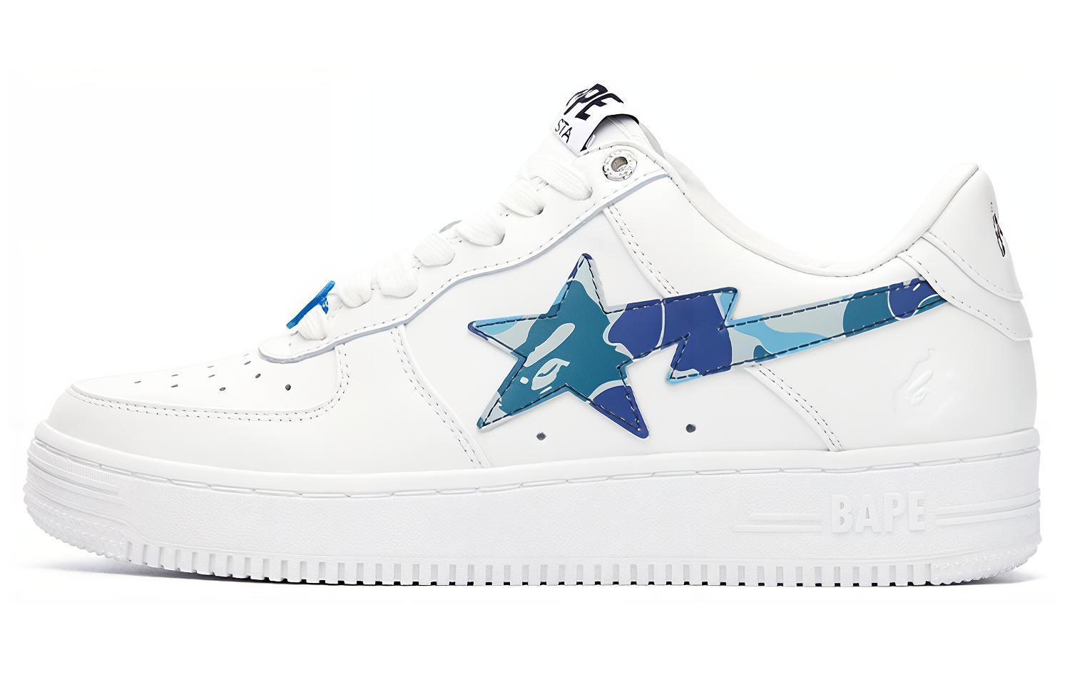 Мужские кеды A BATHING APE A BATHING APE ABC Camo BAPE STA (бело-синие)