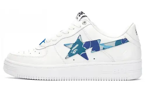 BAPE A BATHING APE Bape Sta Low KAWS White Blue Camo