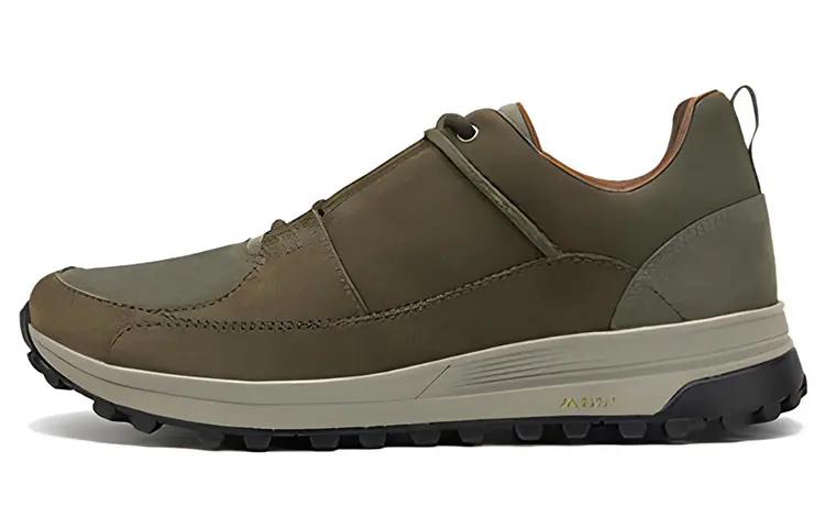 Clarks Abrasion Resistant Low top Sports Casual Shoes Men's Olive Green