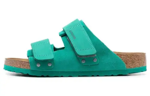 Birkenstock Uji Suede Slide Slippers Men's Green