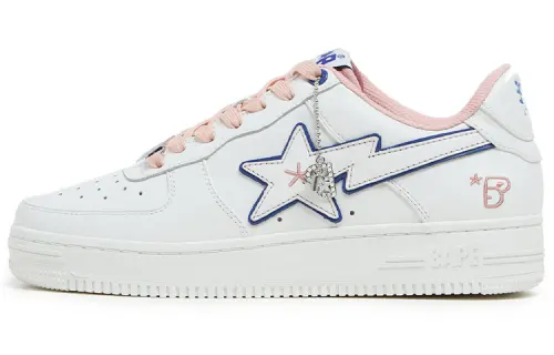 Bape A BATHING APE Bape Sta Bapy White Pink Women's