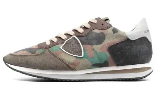 PHILIPPE MODEL Paris Camouflage-pattern Print Logo Sneakers