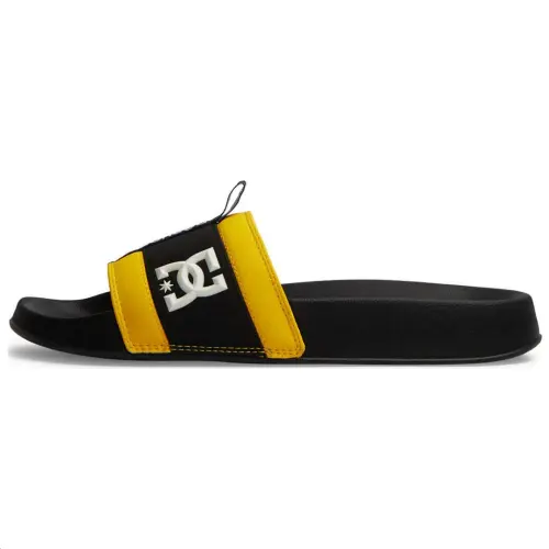 DC Shoes EVA Slip Resistant Slide Slippers Men's Black Yellow
