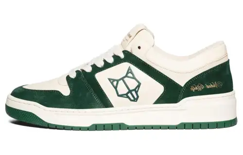 Naked Wolfe CM 01 Leather Low top Skateboard Shoes Men's Beige Green