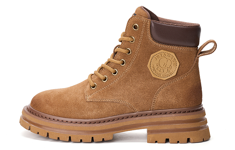 Joy&Mario Yellow Boots Cow Leather 18cm Combat Boots 4cm Women's
