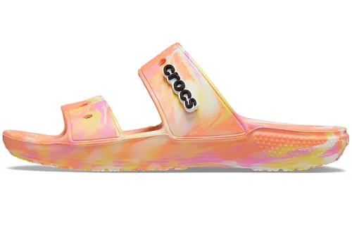 Crocs Classic Clog Marble Beach Unisex Red Multi Color Slippers 'Red'