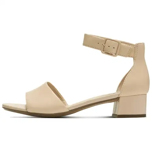 Clarks Cow Leather One Strap Sandals 4.5cm Women's Brown