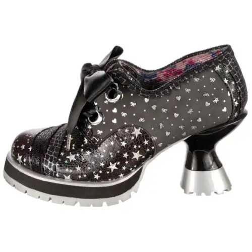IRREGULAR CHOICE Pu Fashion Flared Heel High Heels 8.2cm Women's Black
