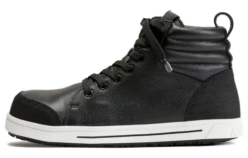 Birkenstock Leather High top Skateboard Shoes Unisex Black
