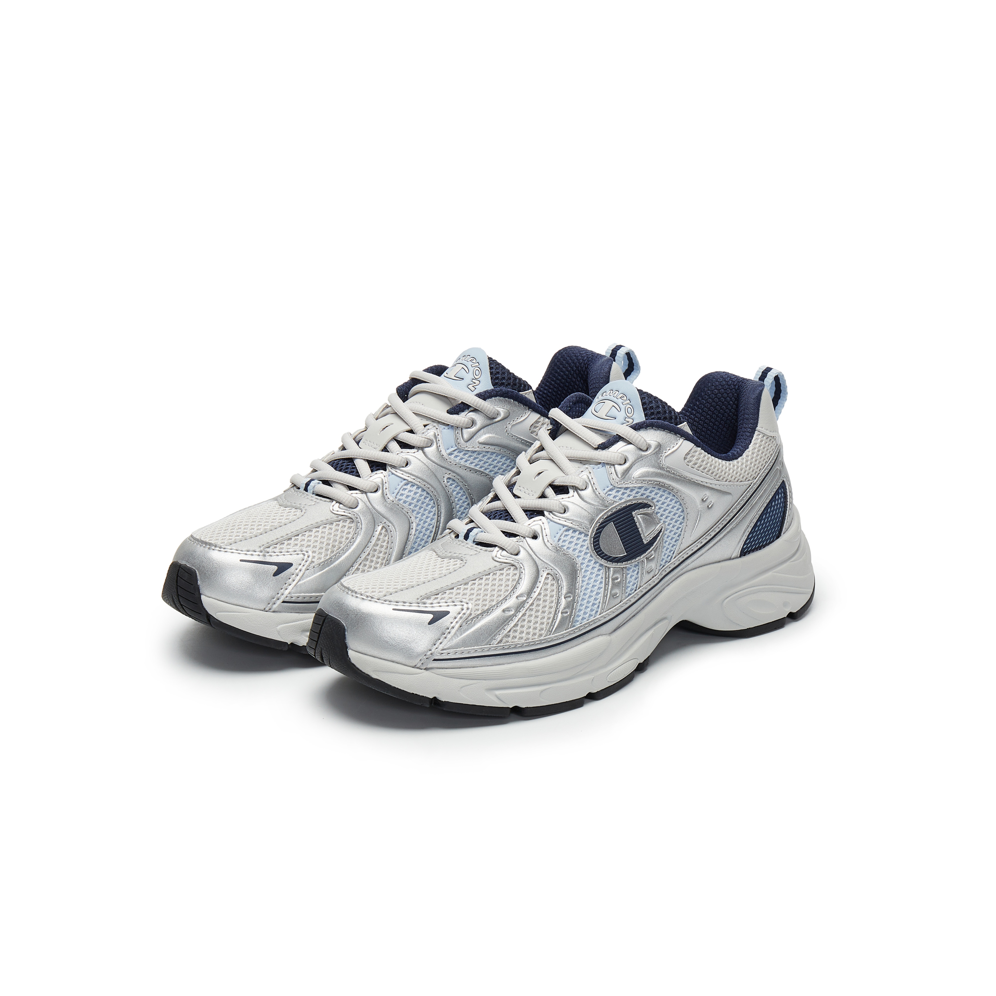 Champion Synthetic Leather Low top Running Shoes Men’s Dust Free Gray/Peak Blue