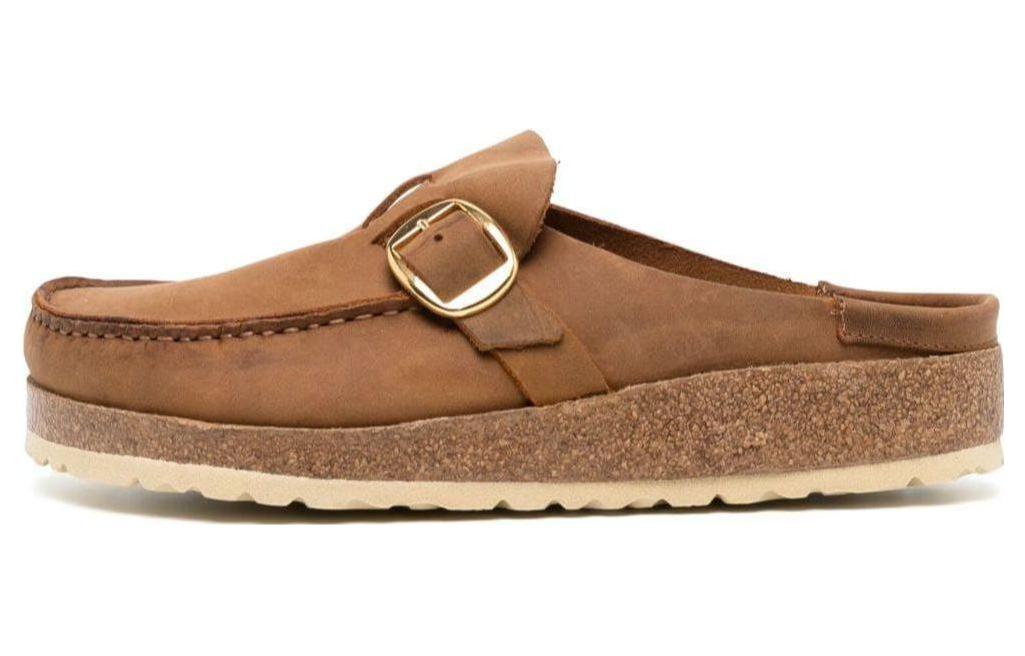 Birkenstock Suede Closed Toe Slippers Women's Brown