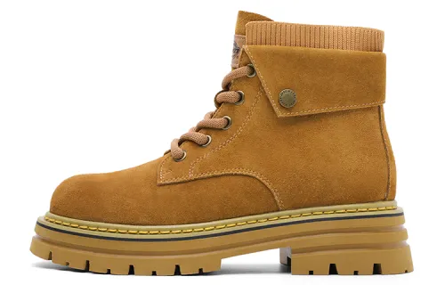 Dickies British Style Comfortable Versatile Short Combat Boots Women's Earth Yellow