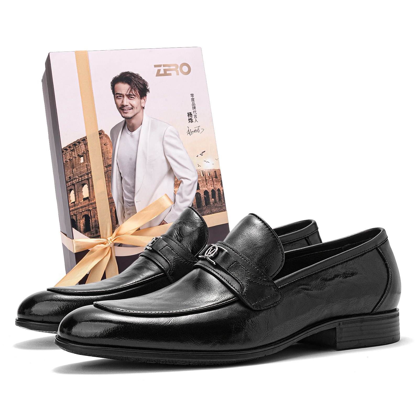 ZRO Zero degree first-layer cowhide, slip-on, soft surface, breathable, fashionable, comfortable, casual, artistic, youth, business, workplace, trendy, versatile, light and simple, commuting wear, formal leather shoes, men's style