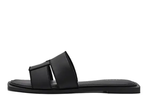 PEDRO Slide Slippers Women's Black/White/Gold