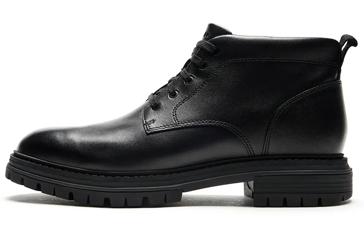 COLE HAAN Cow Leather Outdoor Boots Men's Black