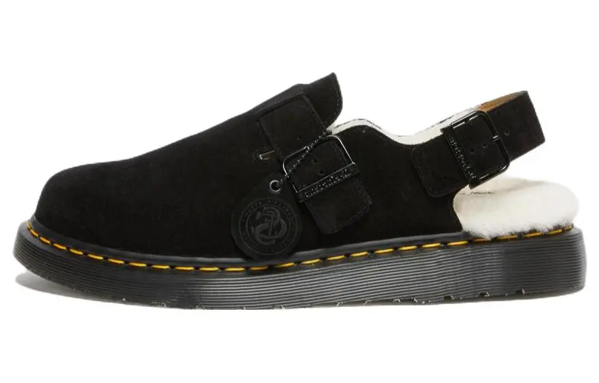 Dr. Martens Jorge Shearling Slingback Mule 'Black'
