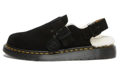 Dr. Martens Jorge Shearling Slingback Mule 'Black'