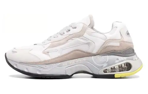 PREMIATA Sharky Leather Cushioning Low top Casual Shoes Men's White