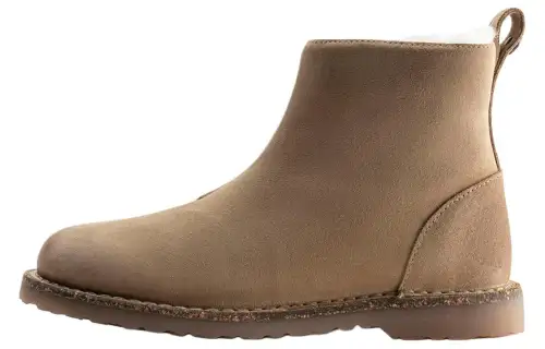 Birkenstock Suede Ankle Boots Women's Beige Narrow