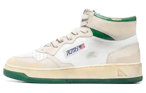 AUTRY Leather High top Skateboard Shoes Men's White