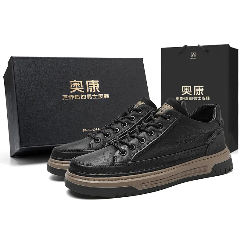 AOKANG Abrasion Resistant Lightweight Slip Resistant Low top Skateboard Shoes Men's Box