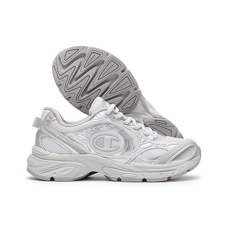 Champion Low top Running Shoes Unisex Silver White/Day Stone Gray