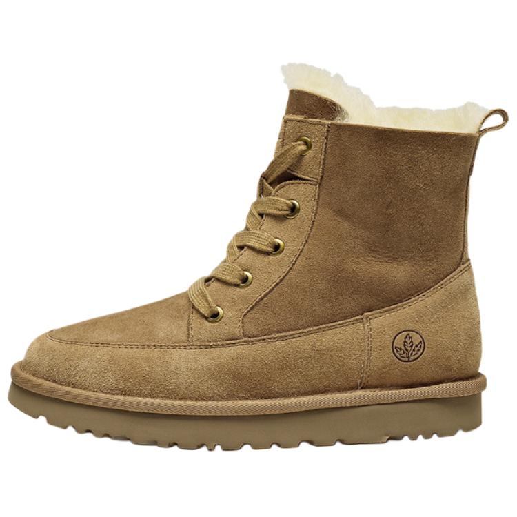 LEAVELAND Shearling, Wool Lining Fleece Lined Thermal Crew Snow Boots Unisex