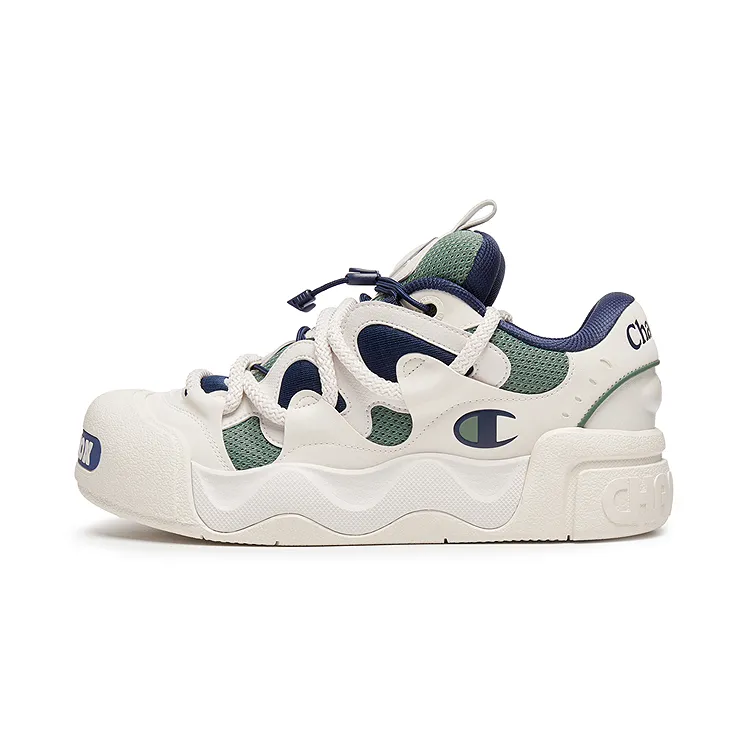 Champion AutoSkate EC Synthetic Leather, Textile Balance Low top Skateboard Shoes Men's Milk White/Wild Duck Green