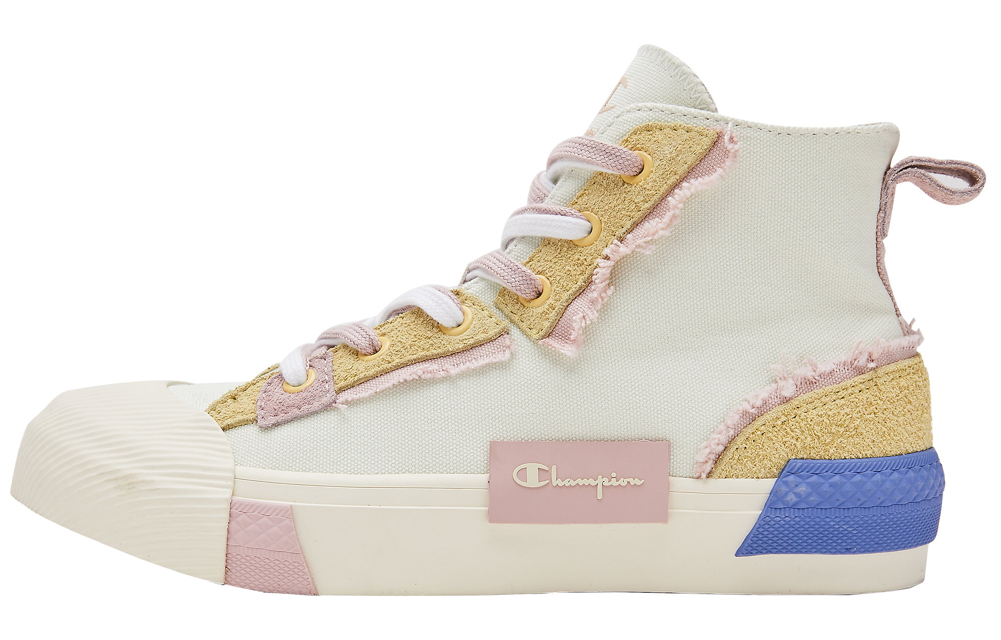 Champion Campus Canvas Shoes Women's High Top Light Spring Tea/Dark Ink