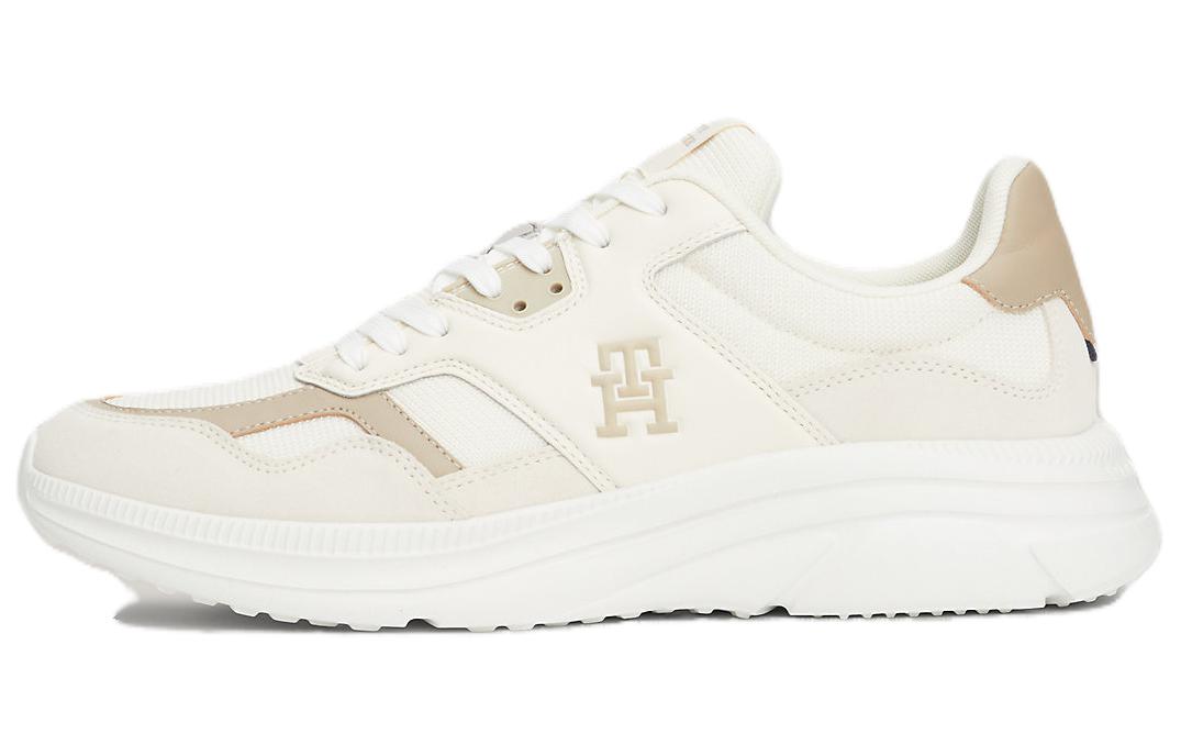 Tommy Hilfiger Leather Low top Casual Shoes Men's White Gold