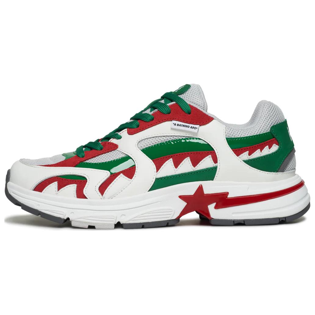Мужские кроссовки A BATHING APE Bape Sta (бело-зеленые)