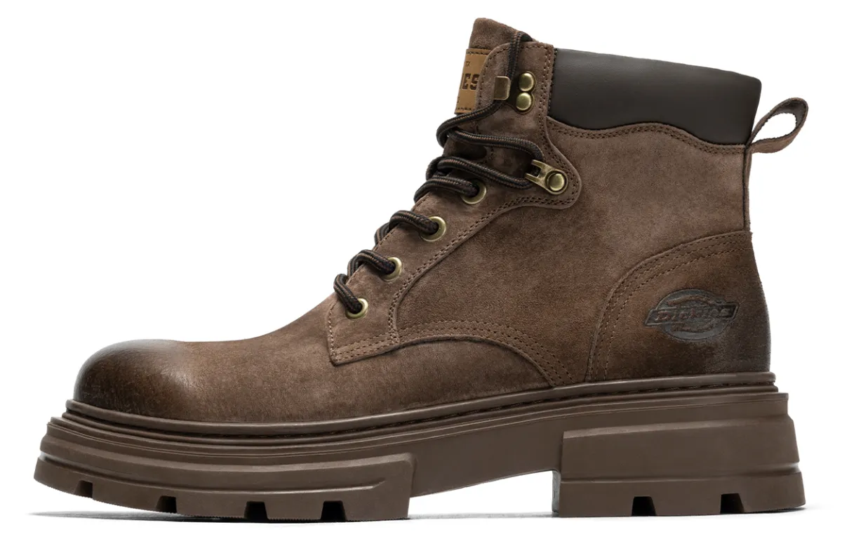 Dickies Short Mid Calf Combat Boots Men's Maillard Style Brown