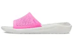Crocs LiteRide Slide Slippers Women's Pink/White