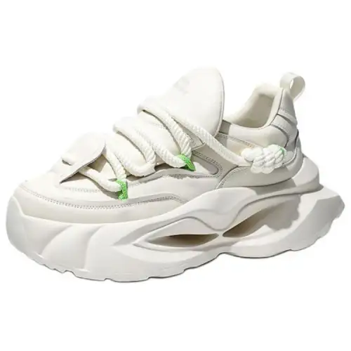 JANE HARLOW Synthetic Leather Low top Chunky Sneakers Men's White