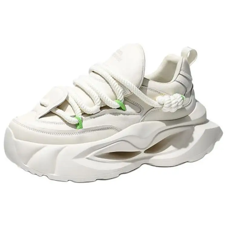 JANE HARLOW Synthetic Leather Low top Chunky Sneakers Men's White