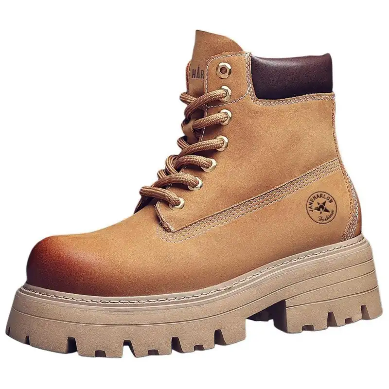 JANE HARLOW Crew Combat Boots Men's Brown