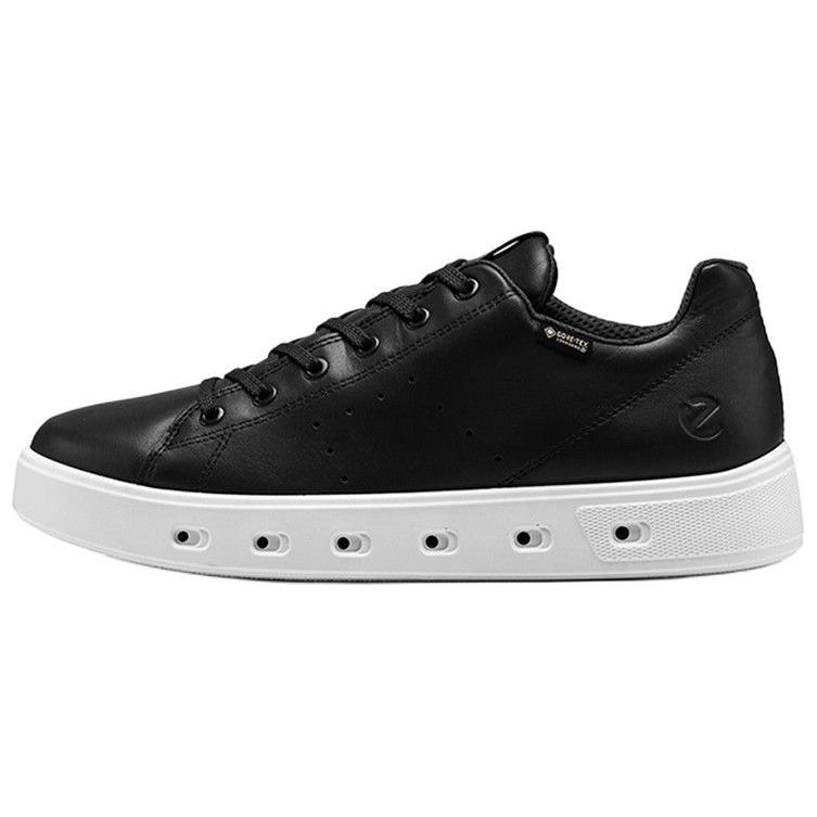 Ecco Street 720 Series Cow Leather Low top Skateboard Shoes Men's Black