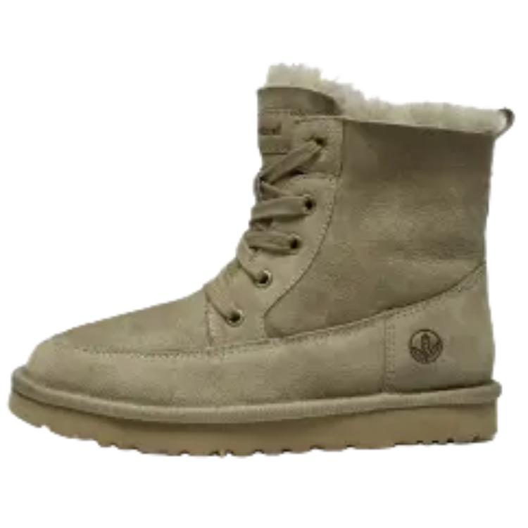 LEAVELAND Shearling, Wool Lining Fleece Lined Thermal Crew Snow Boots Unisex