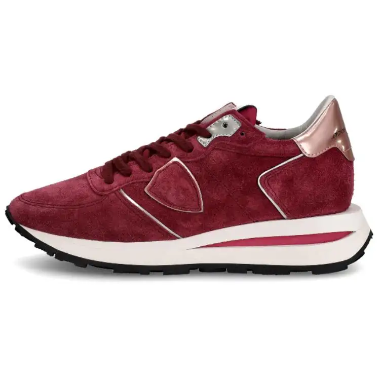 PHILIPPE MODEL Suede Low top Casual Shoes Women's Red