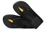Havaianas Tradi Zori II Soft Sole Rubber Sole Flip Flops Unisex Black Yellow