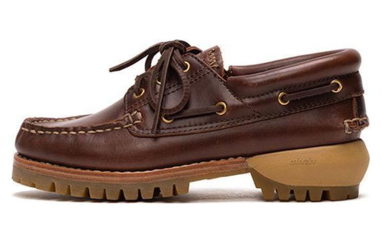 Visvim Cow Leather Casual Shoes Women's Dark Brown
