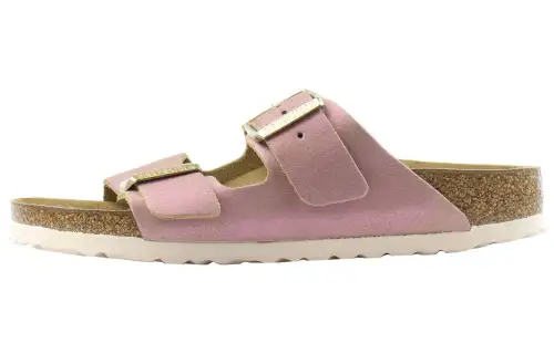 Birkenstock Arizona Leather Slide Slippers Women's Pink