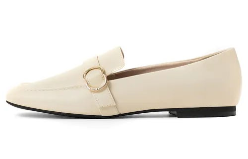 CHARLES&KEITH Small Ck Pu Women's Casual Shoes 1CM Women's CHALK/Pink White