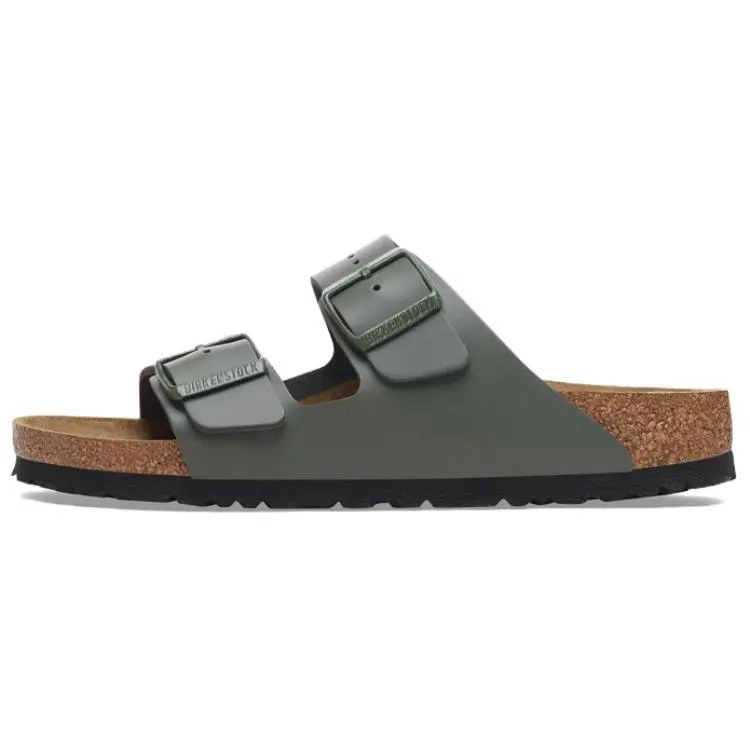 Birkenstock Arizona Slide Slippers Unisex Green Regular Loose Fit