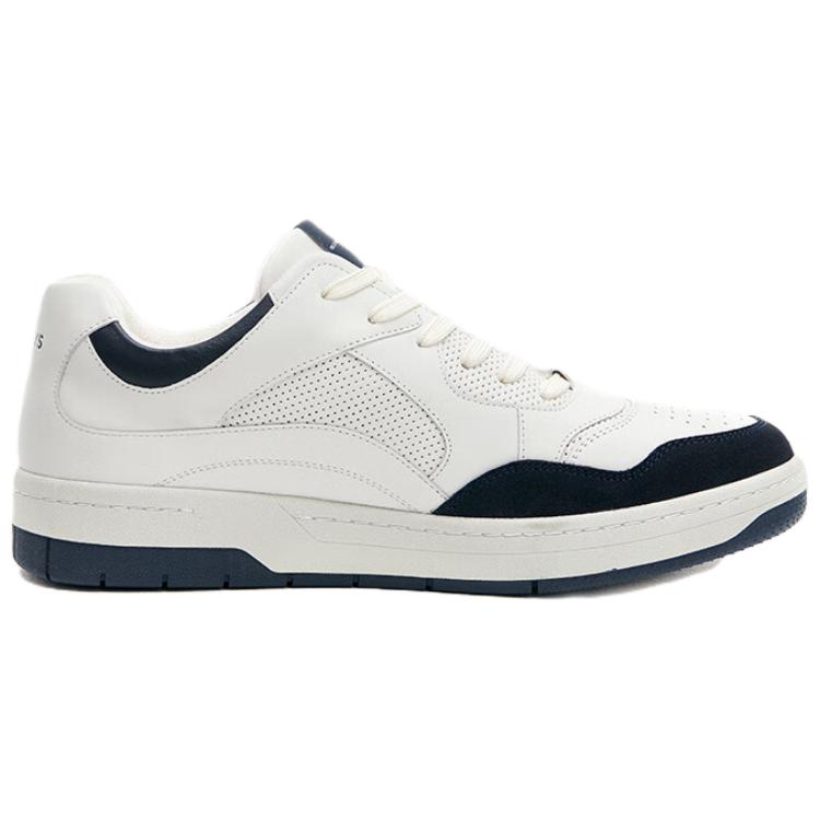 HAZZYS Cow Leather Low top Skateboard Shoes Men's Navy Blue