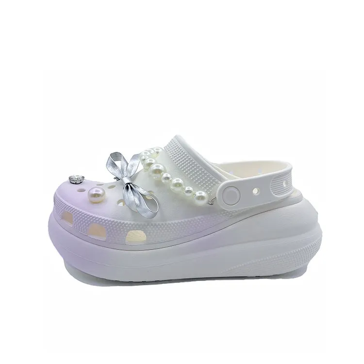 Crocs Crush Clog EVA Clogs Unisex White Purple