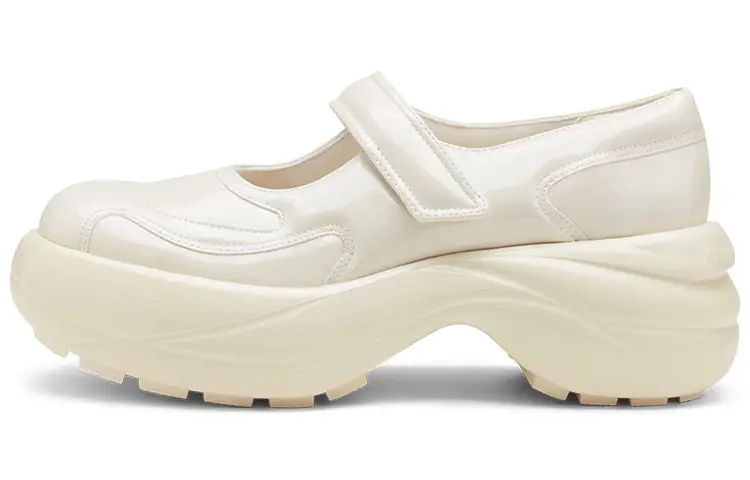 CHARLES&KEITH Pu Platform Shoes 5.7cm Women's White
